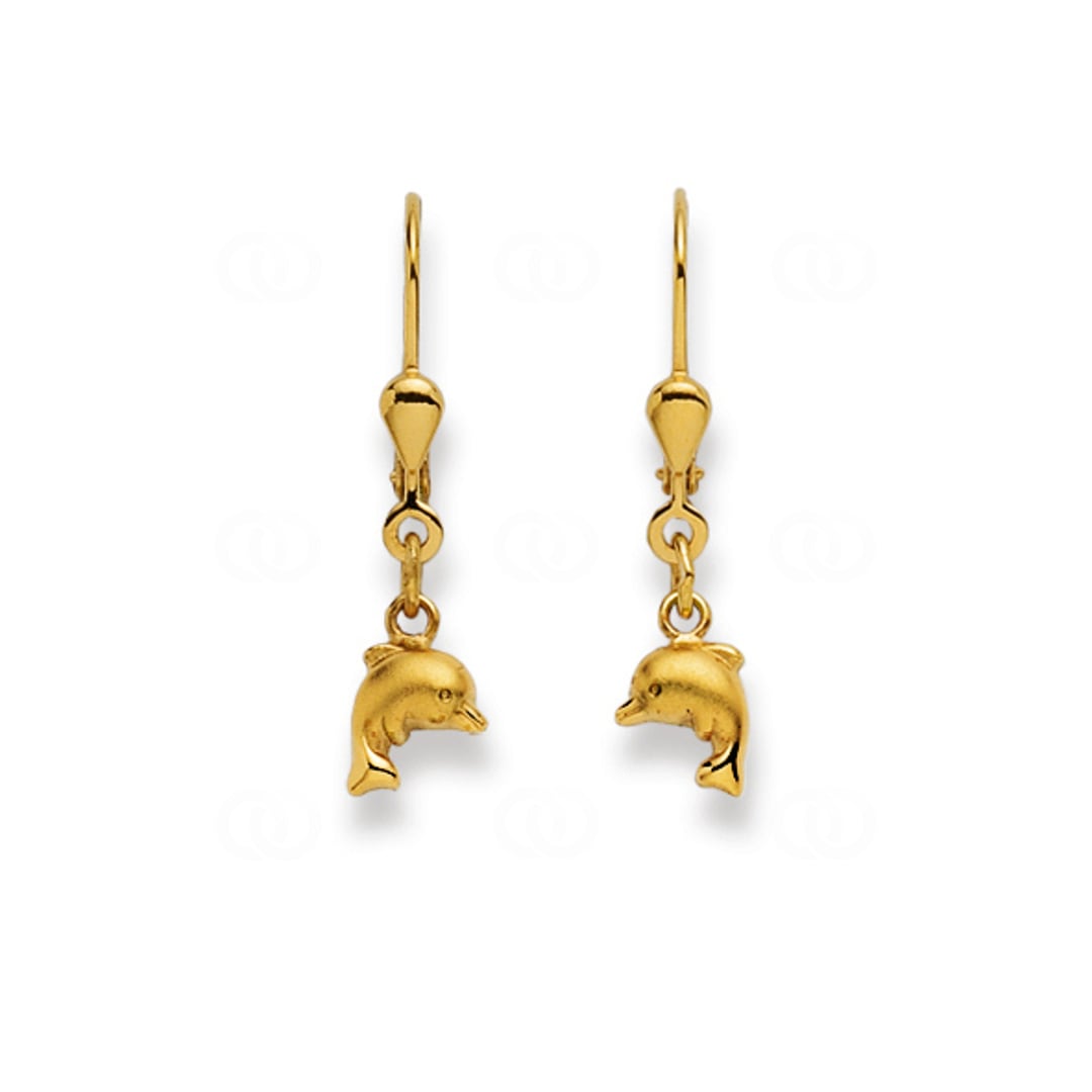 Ohrhänger 750/18 K Gelbgold Delfin