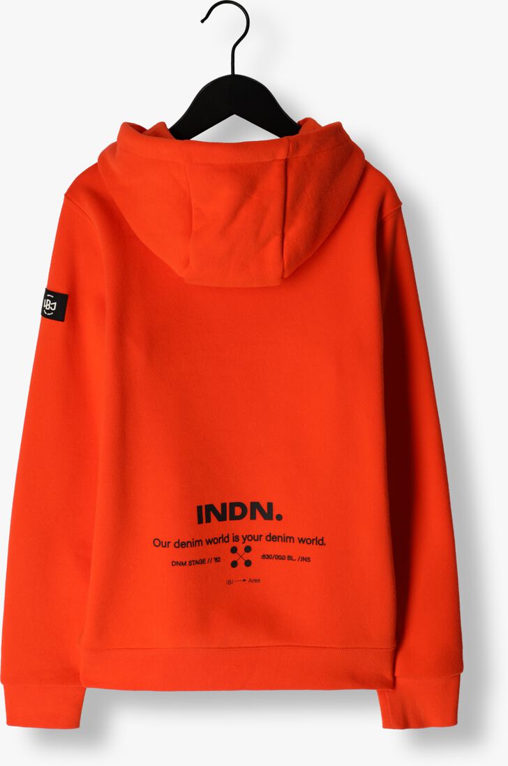 INDIAN BLUE JEANS oranje indian blue jeans trui hoodie indn backprint