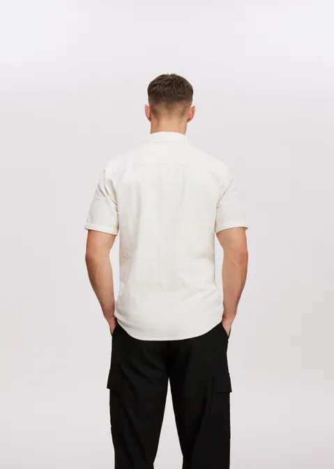 Overhemd met korte mouwen off-white (WIT.O)