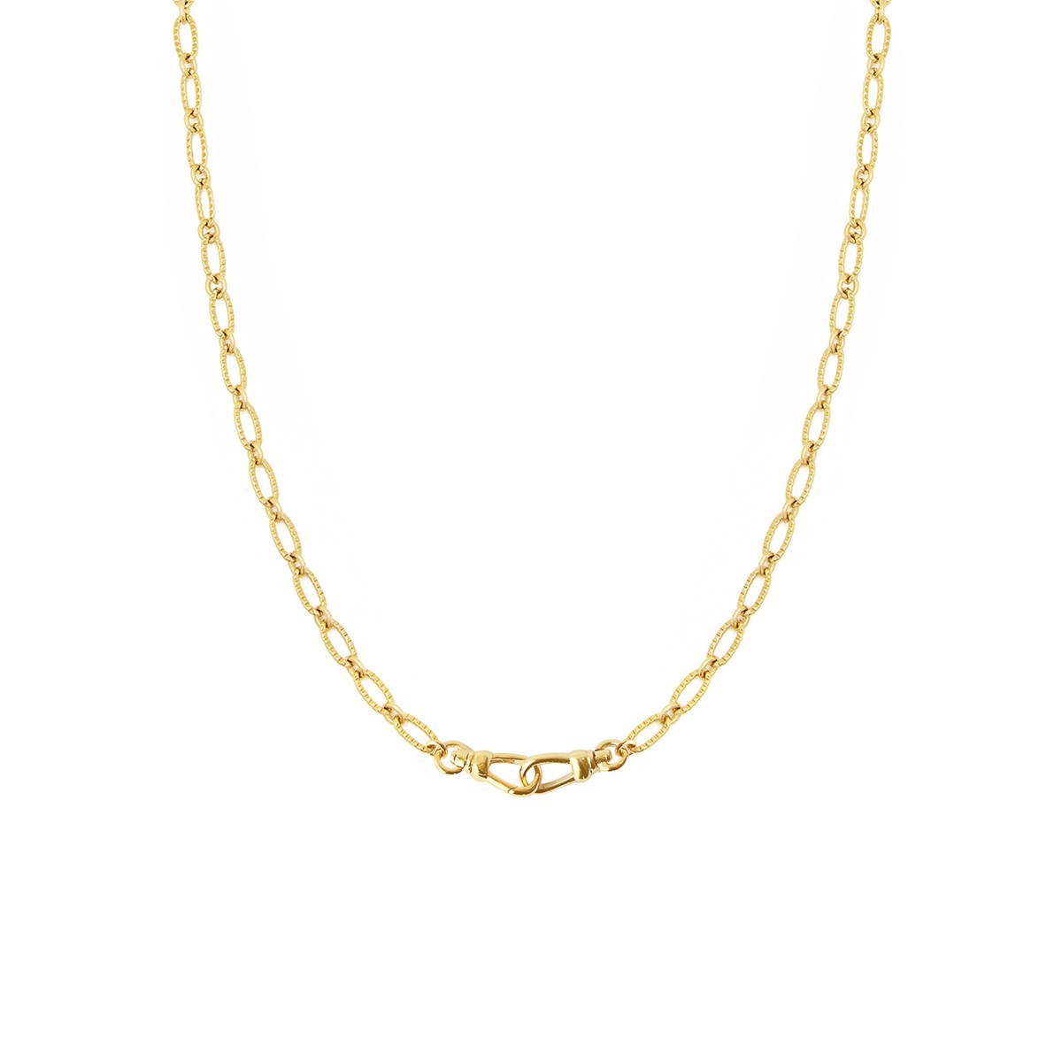 Collier torsadé laiton or fin 24K DOUBLE LOCK TORSADE