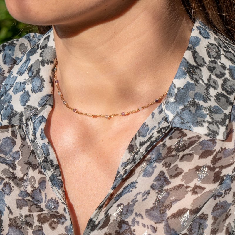 Collier Bianca en pierres Fluorite