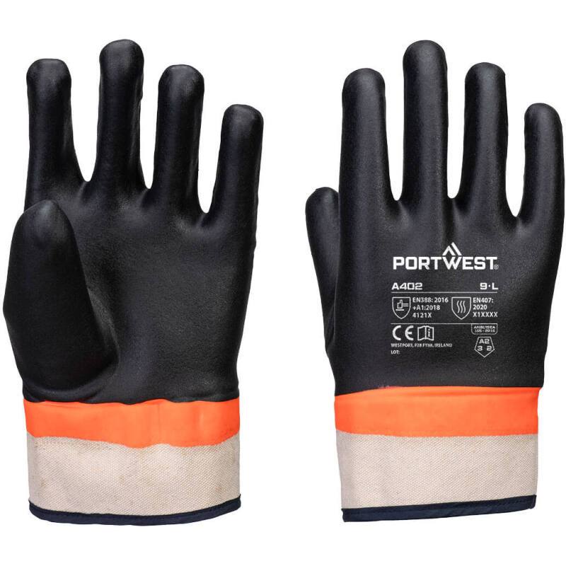 Portwest A402 Gant PVC Grip Sandy double enduction