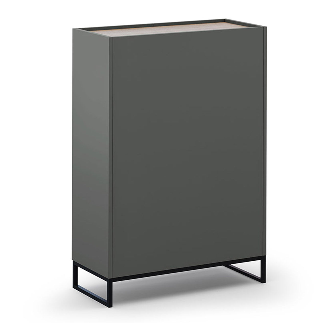 Windsor & Co Bibliothèque Helene gris/chêne naturel - 90x40x130 cm