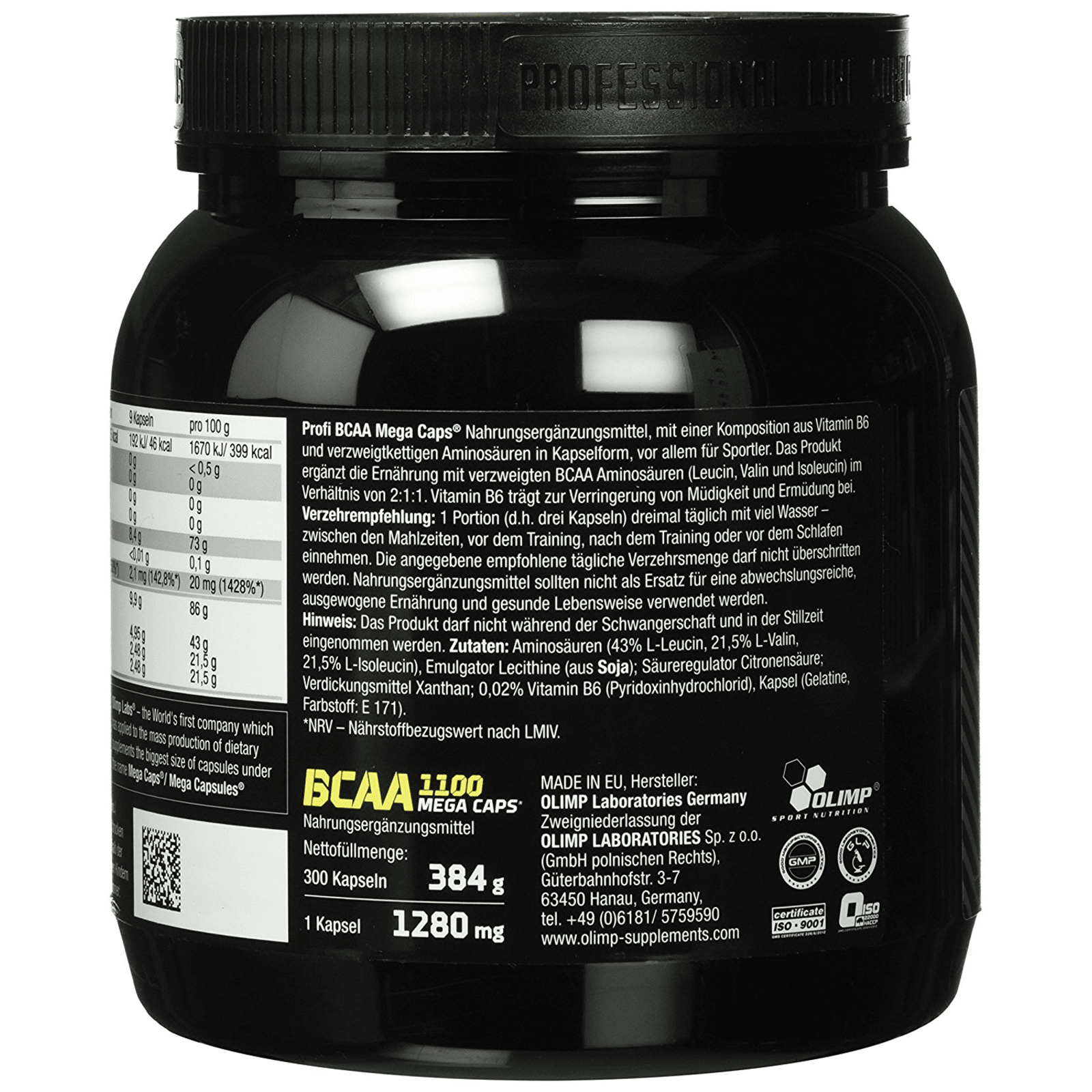 BCAA Mega Caps 1100 (300 Kapseln)