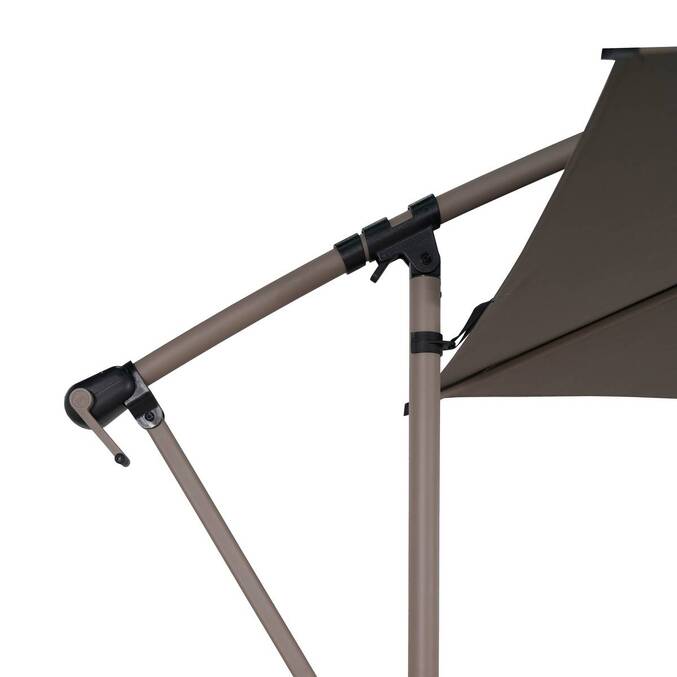 Parasol décentré carré MANOA Café