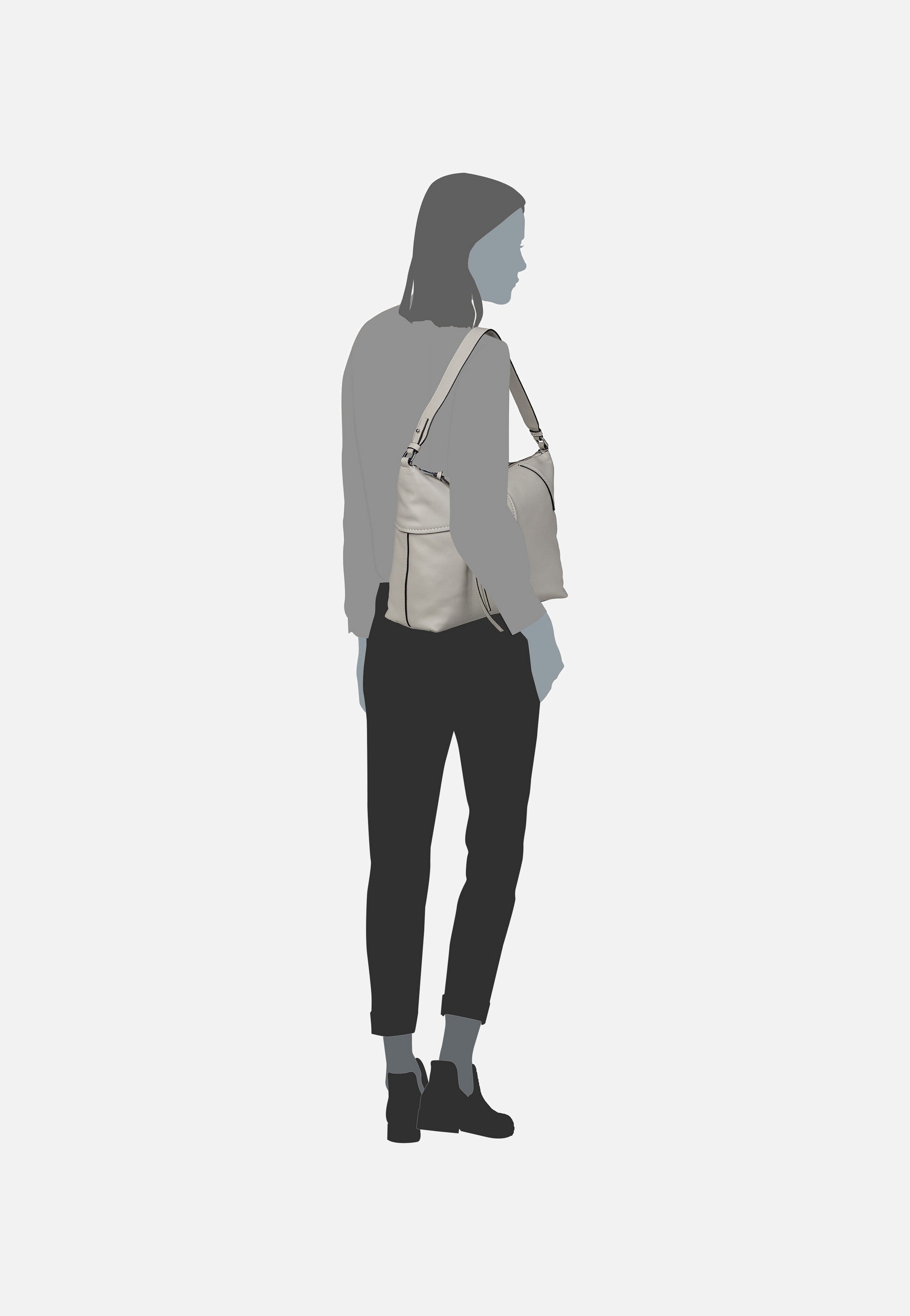 Mila Tokyo M 2165111 Steel - Hobo Bag