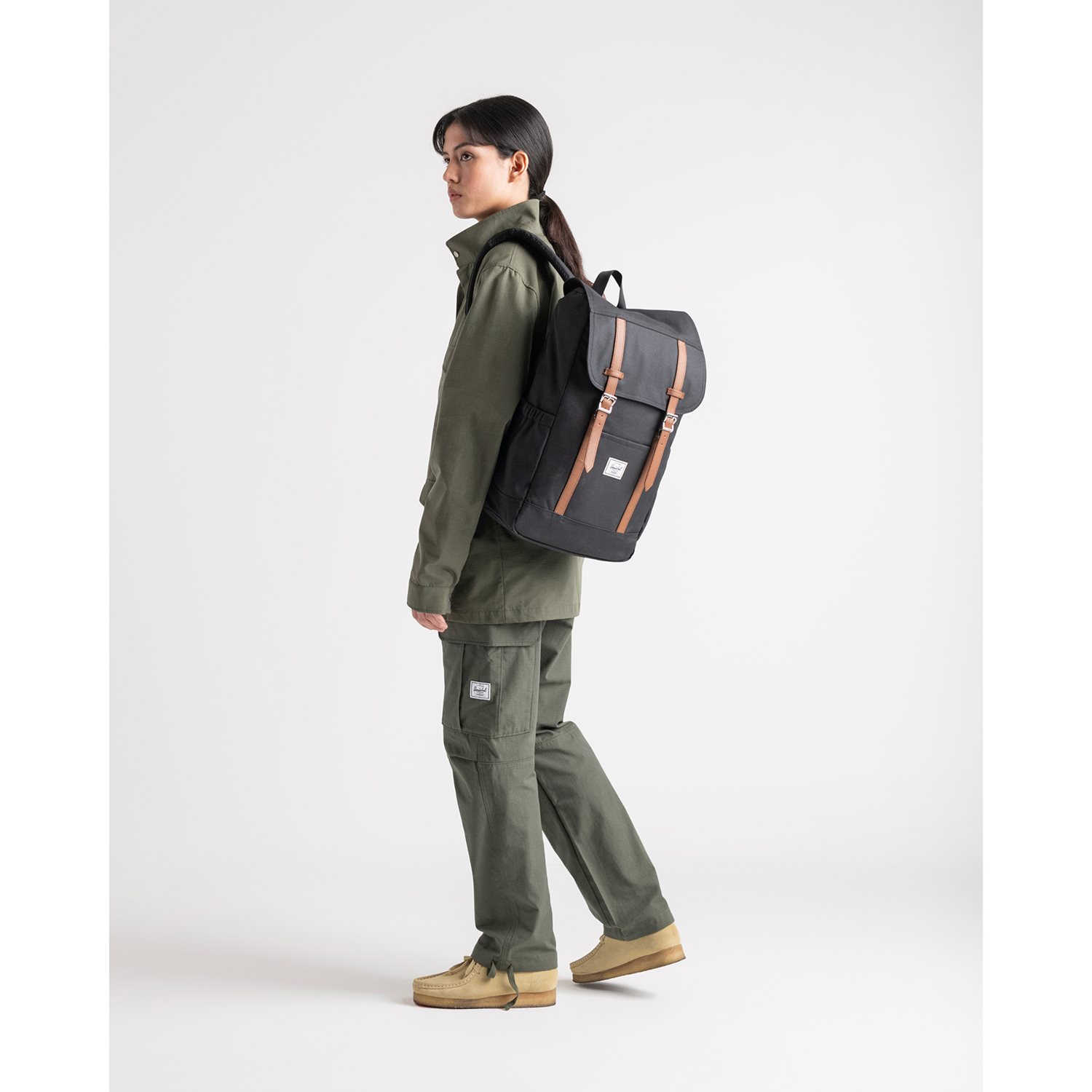 Herschel Supply Co. Retreat Backpack red ochre/white stitch