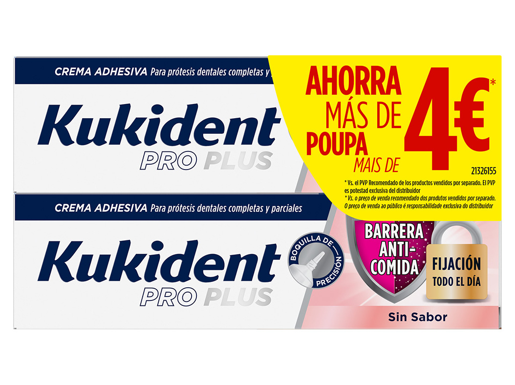 CREME ADESIVO KUKIDENT PRO ANTI COMIDA 2X40G