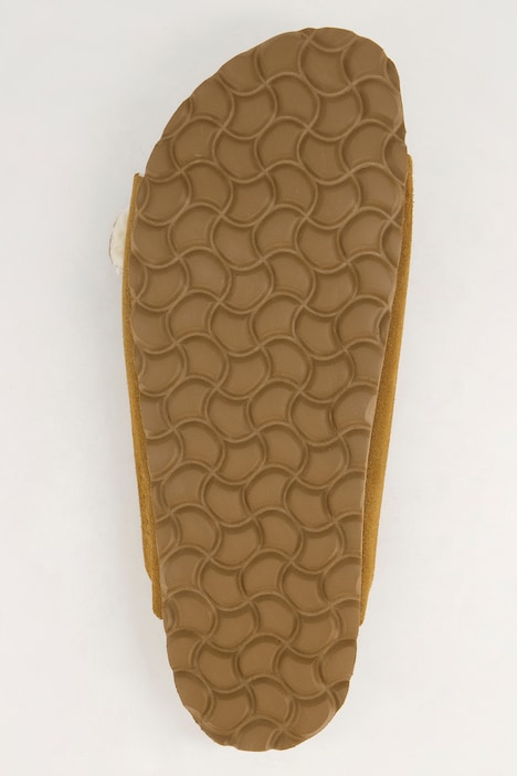 Lederpantolette Wollfutter