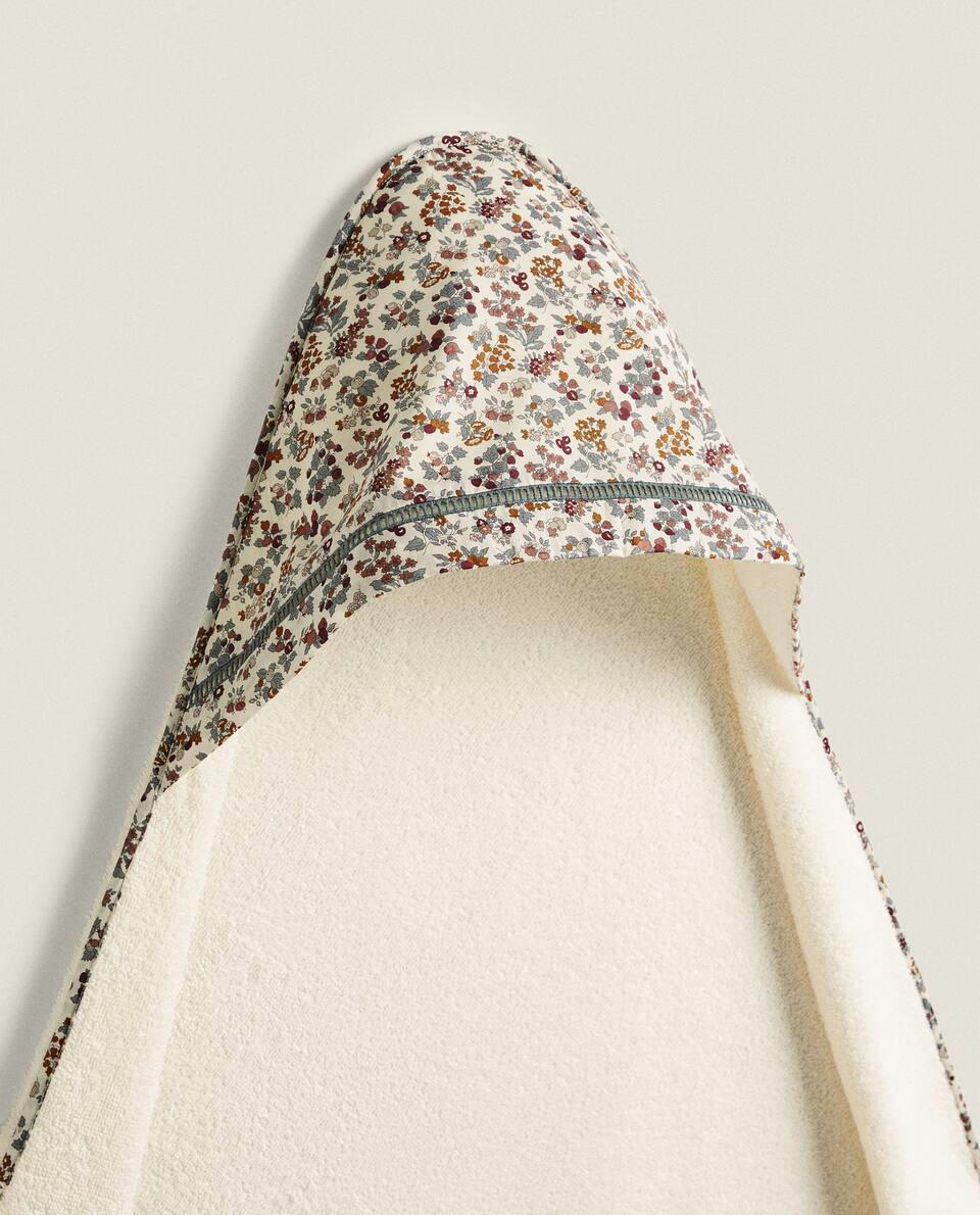 CAPA INFANTIL DE ALGODÃO COM ESTAMPA FLORAL