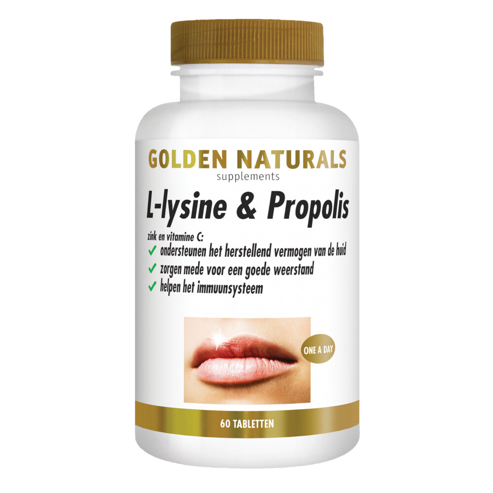 Golden Naturals L-lysine & Propolis Vegan60 tabletten