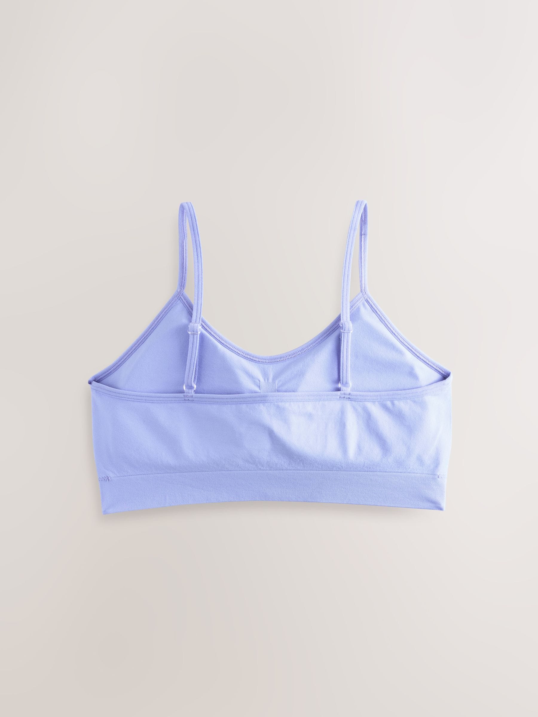 Roze/lila - Naadloze Cropped Tops 2 Pack met uitneembare, licht gewatteerde cups (7-16jaar)
