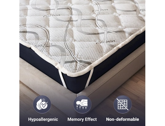 THE WHITE STONE - Sur matelas Surmatelas 120x190cm ergonomique en ouate soft 5 cm