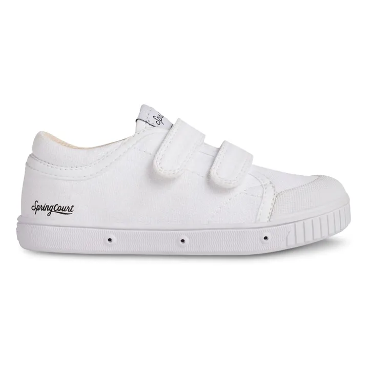 Spring Court Baskets Basses Scratchs G2 Canvas | Blanc