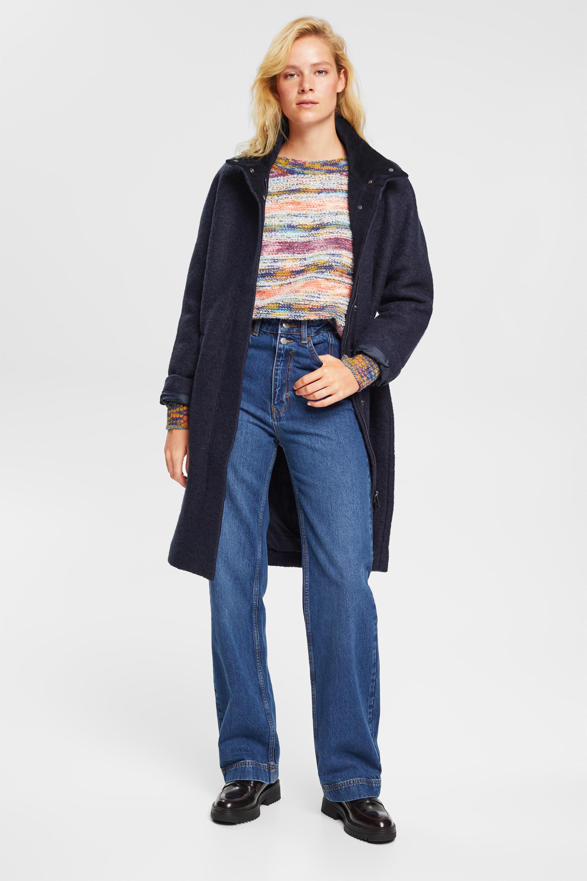 Manteau à teneur en laine