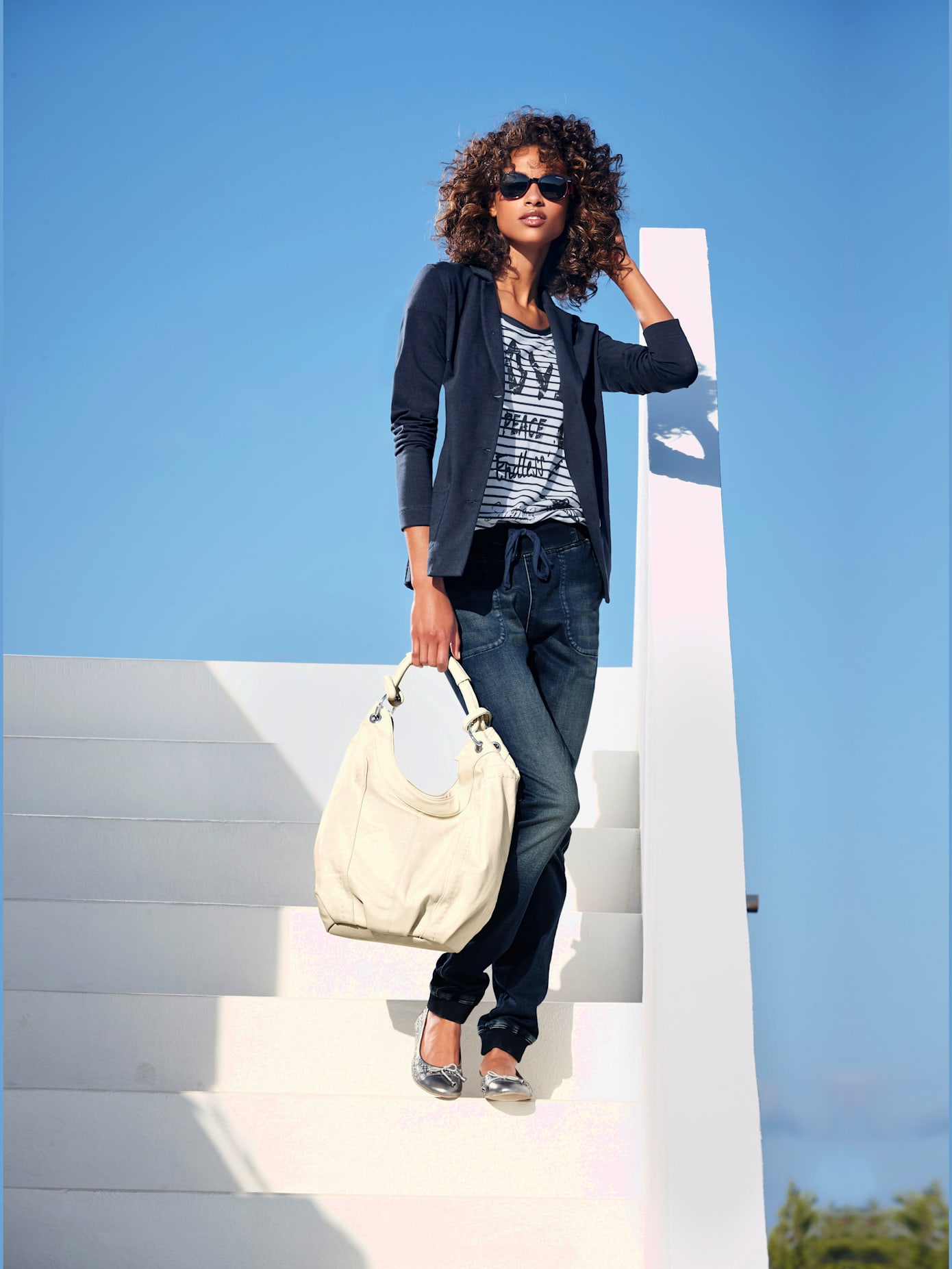 Blazer en jersey coupe sobre pour un look décontracté tendance