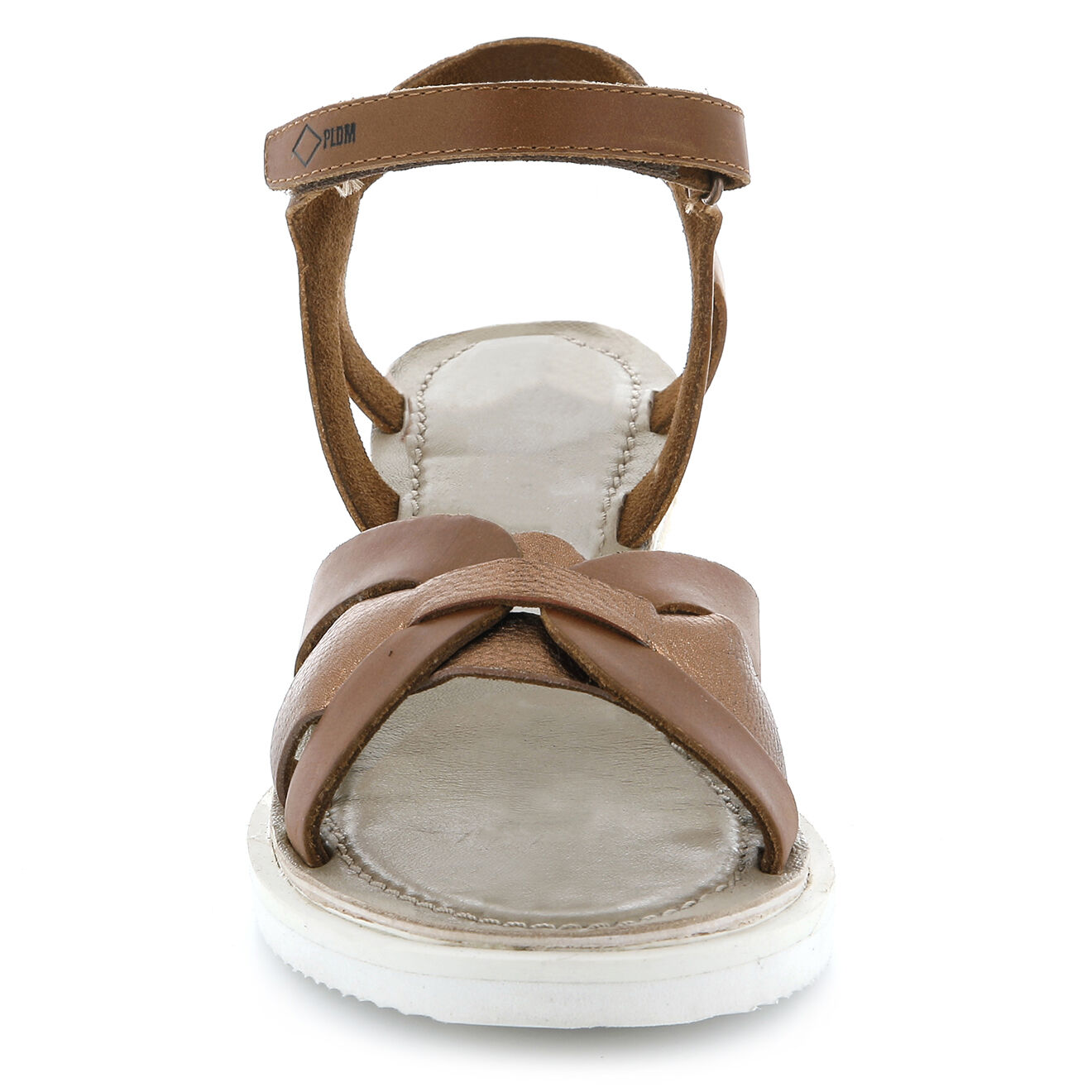 Palladium Sandales compensées en Cuir Plumea marron - Talon 6 cm
