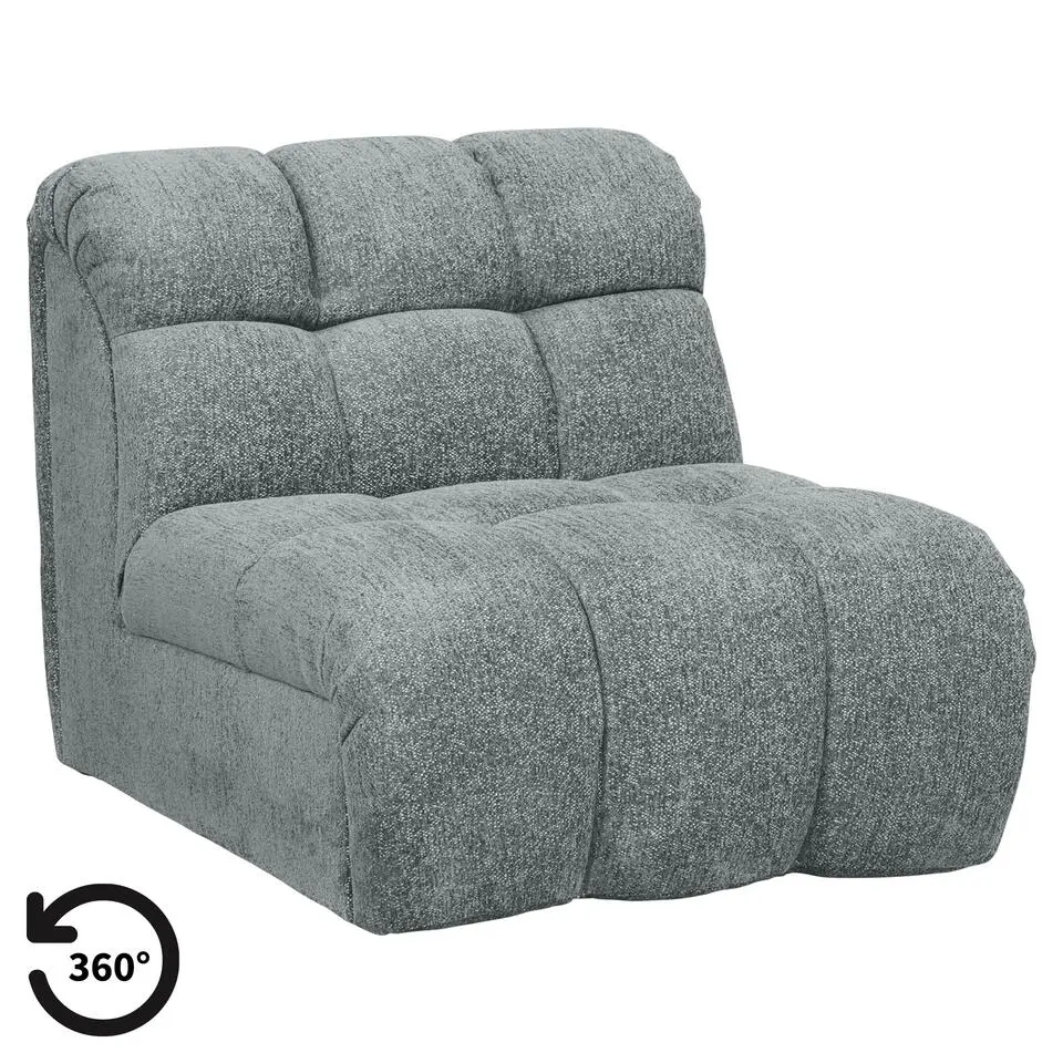 Draaifauteuil Beau - stof Raven - grijs