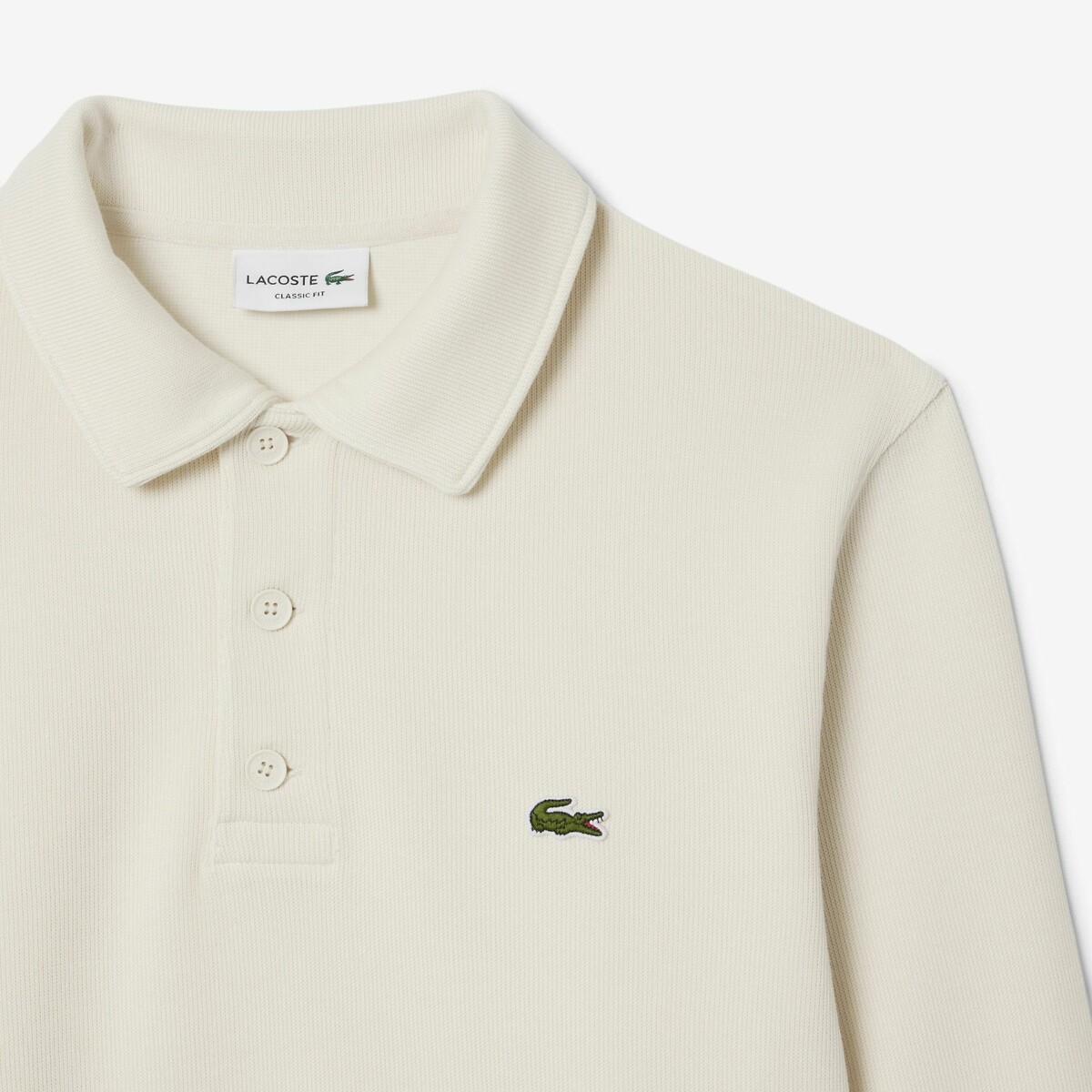 Suéter LACOSTE com gola polo canelada
