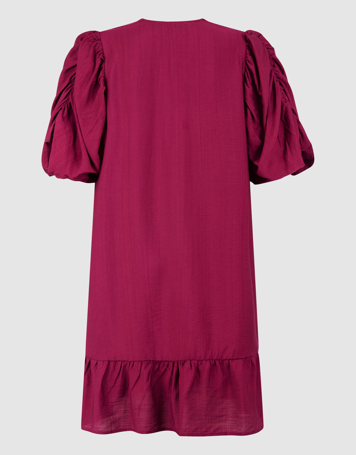 Puffy Sleeve Mini Jurk Paars
