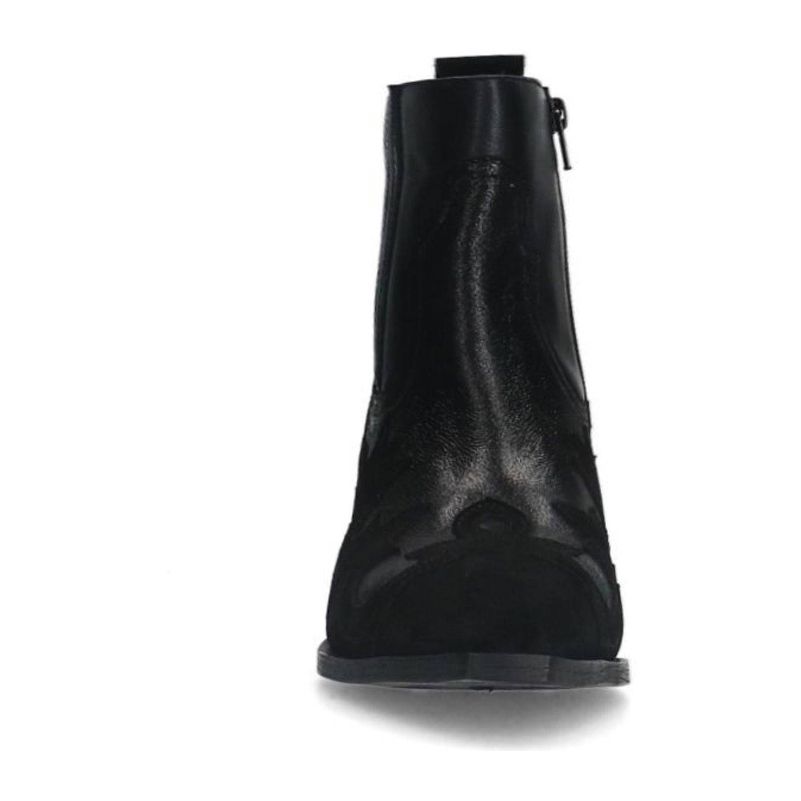 Sacha leren cowboylaarzen zwart