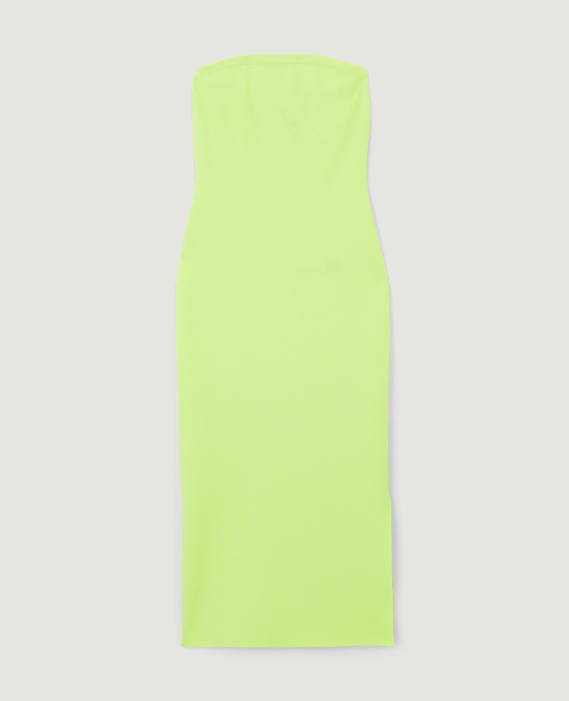 Robe tube en maille - Vert anis
