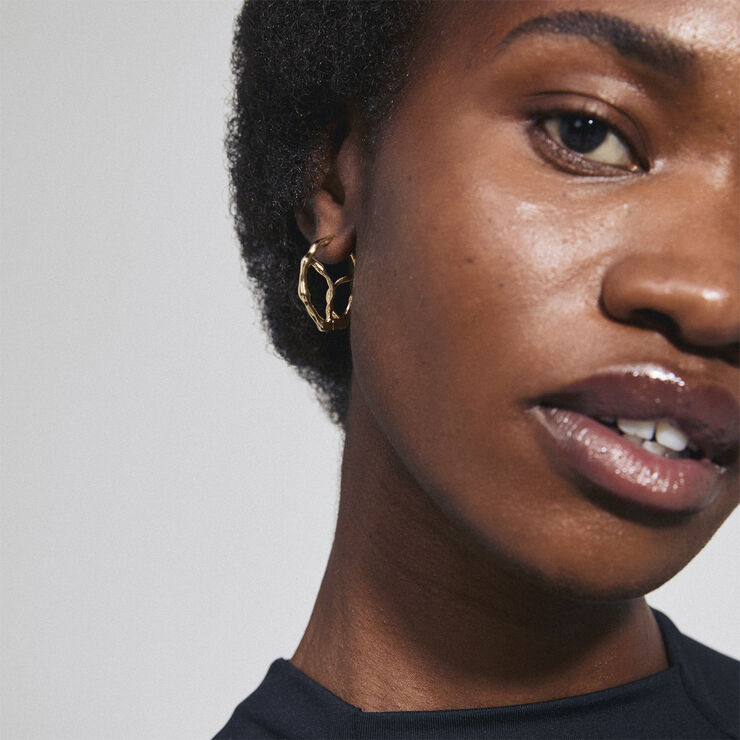 Pilgrim DIDO recycled hoop earrings gold-plated Guld