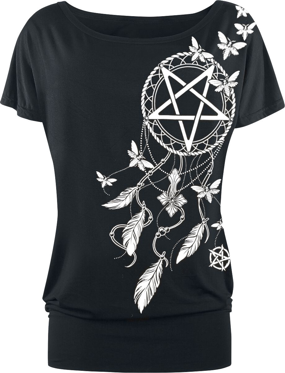 T-Shirt Attrape-Rêve Pentagramme | Gothicana by EMP T-Shirt Manches courtes
