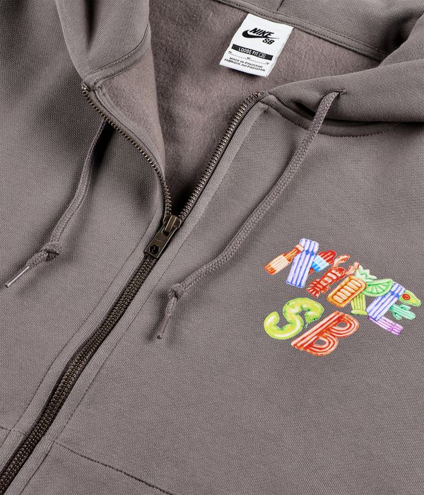 Nike SB Chest Logo Zip-Hoodie (cave stone white)