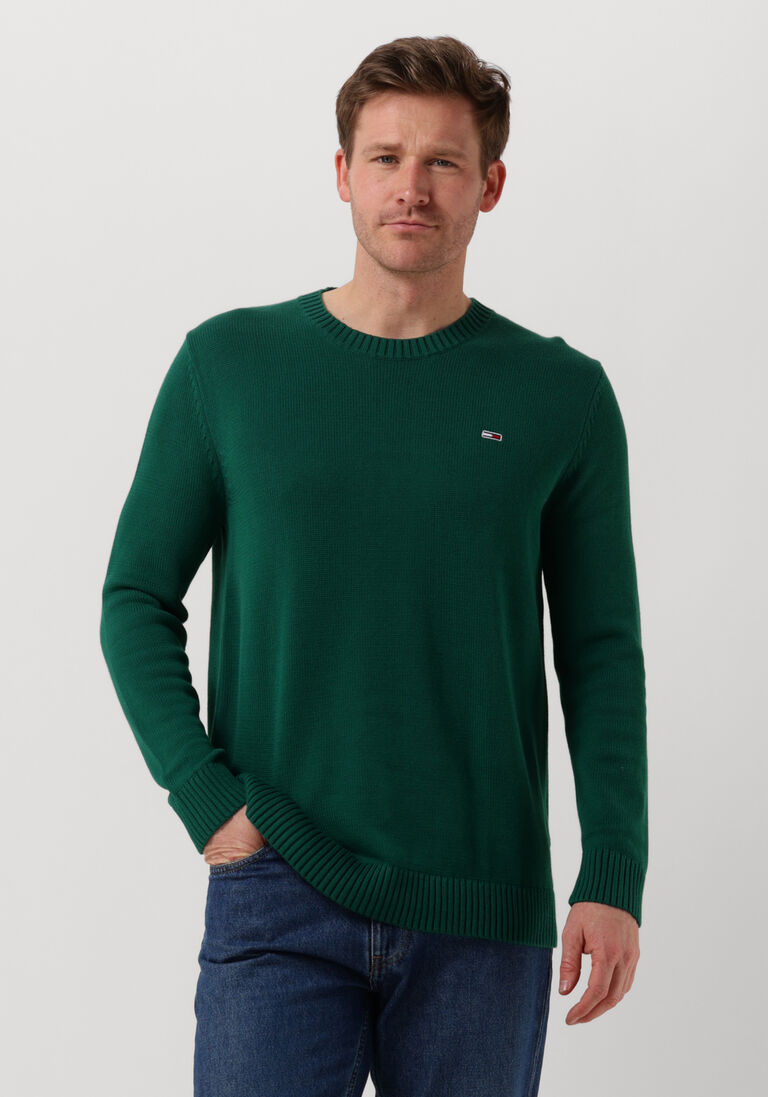 TOMMY JEANS donkergroene tommy jeans trui tjm essential crew neck sweater