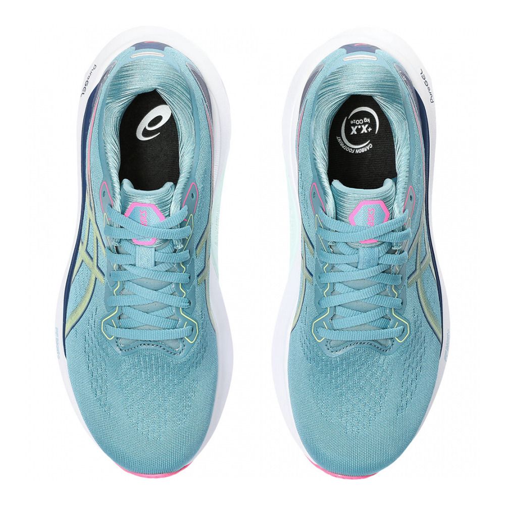 Asics GEL-KAYANO 30 - Chaussures running Femme gris blue/lime green