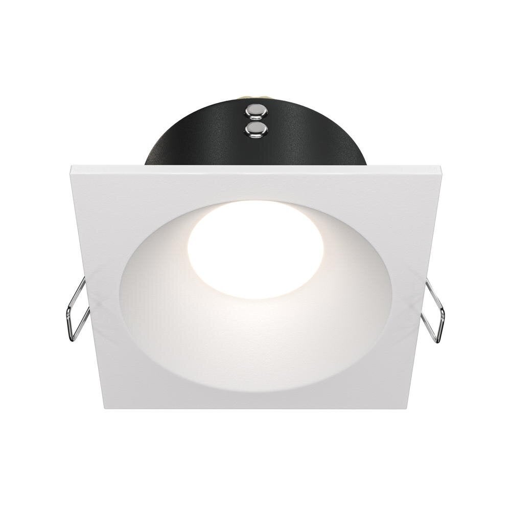 Zoom inbouw plafondspot in wit, GU10, IP65, vierkant