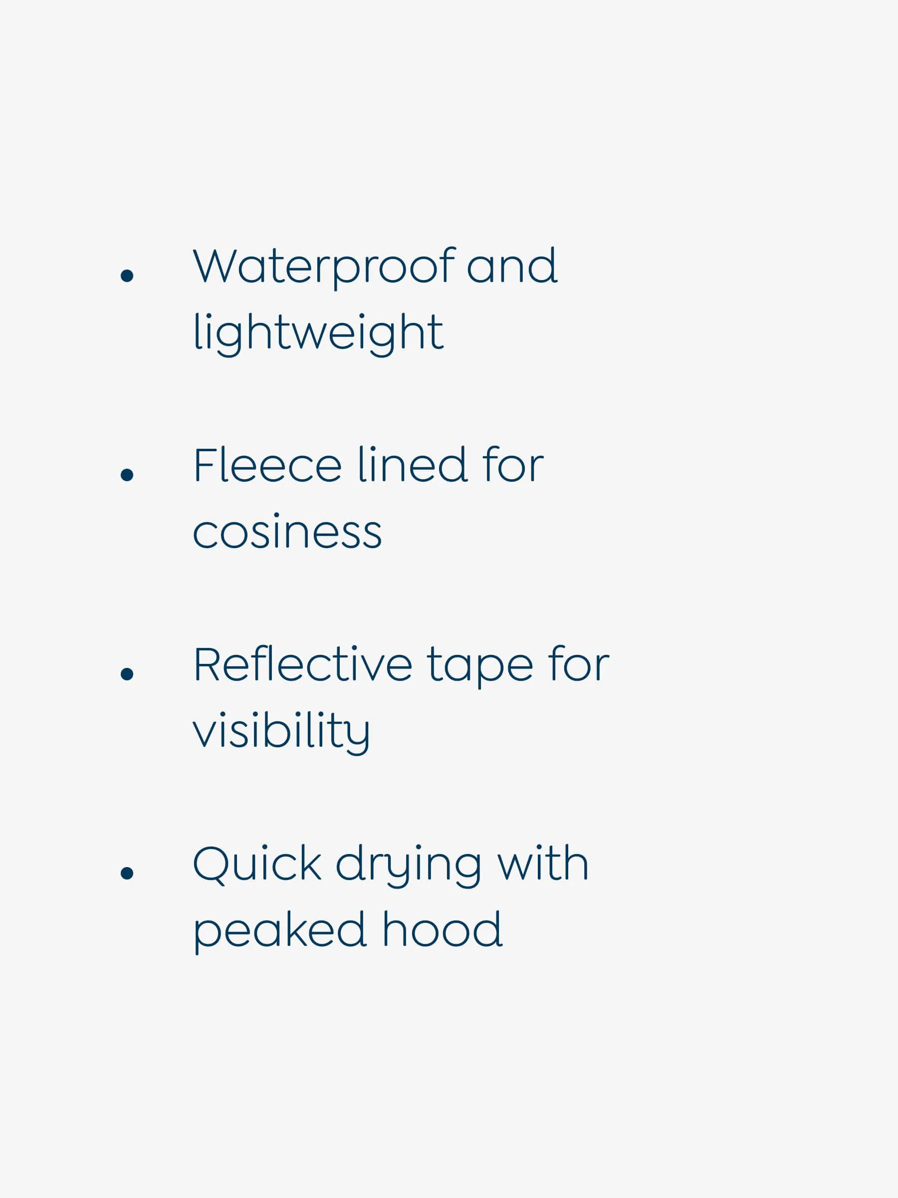 Marineblauw egel - JoJo Maman Bébé - Waterdicht regenpak met fleecevoering