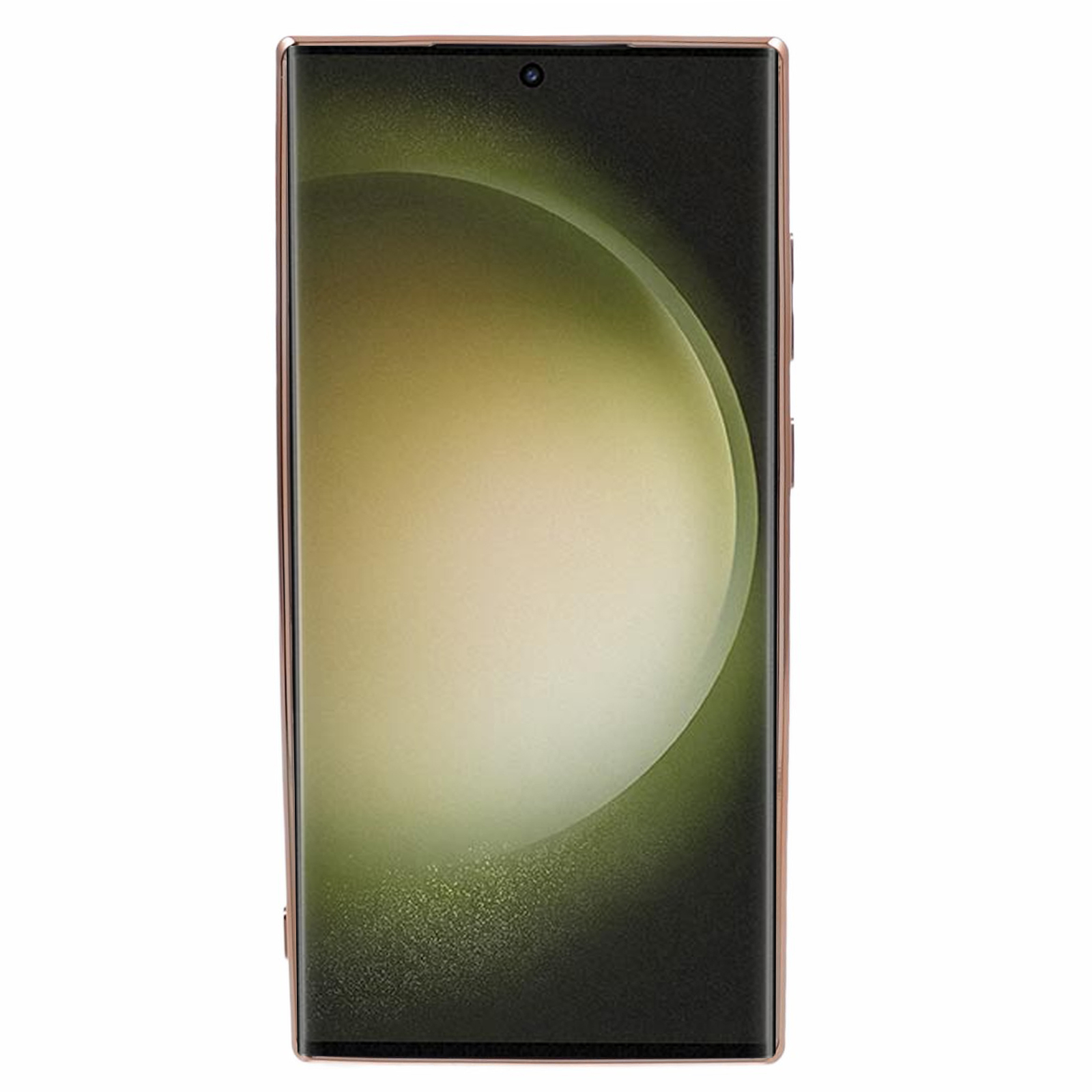 Samsung Galaxy S23 Ultra 5G Gummi Hülle mit Plüsch Herz Kette Handschlaufe   Kameraschutz - Schwarz / Gold