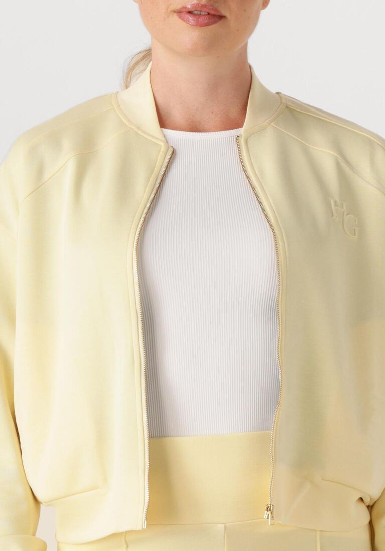 butter yellow house of gravity vest classic bomber jacket