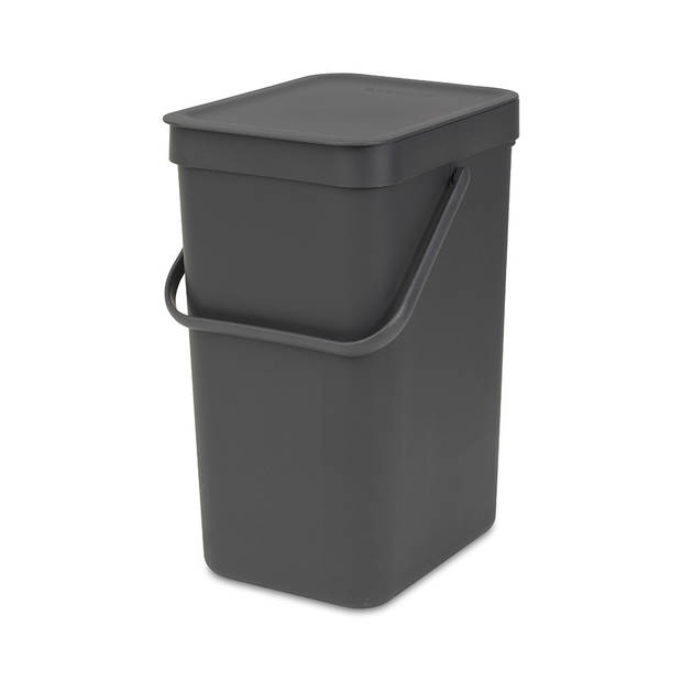 Brabantia Sort & Go afvalemmer 12 liter - Dark Grey