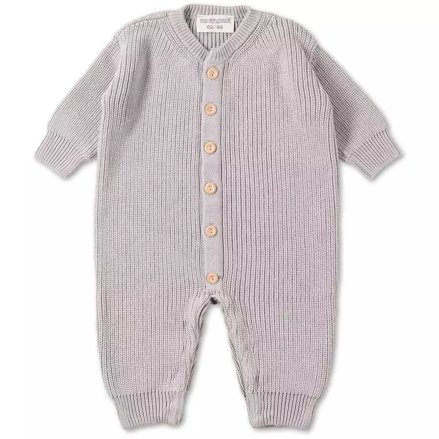 Hofbrucker Baby Strickoverall Leo Hellgrau