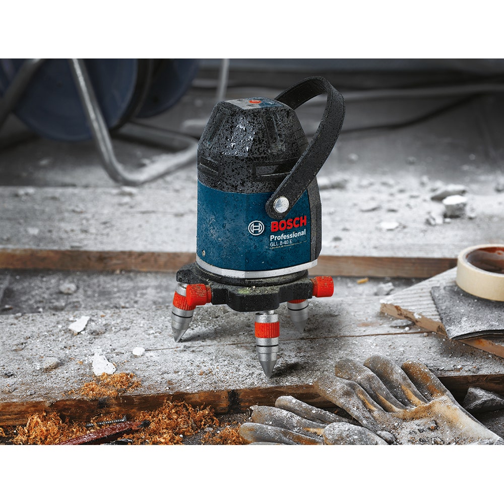BOSCH Laser Measuring Multi Line Red Beam w.Receiver GLL8-40E