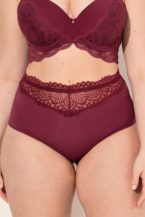 TRUYOU Maxislips, 3er-Pack, Spitzen-Bündchen, Mikrofaser