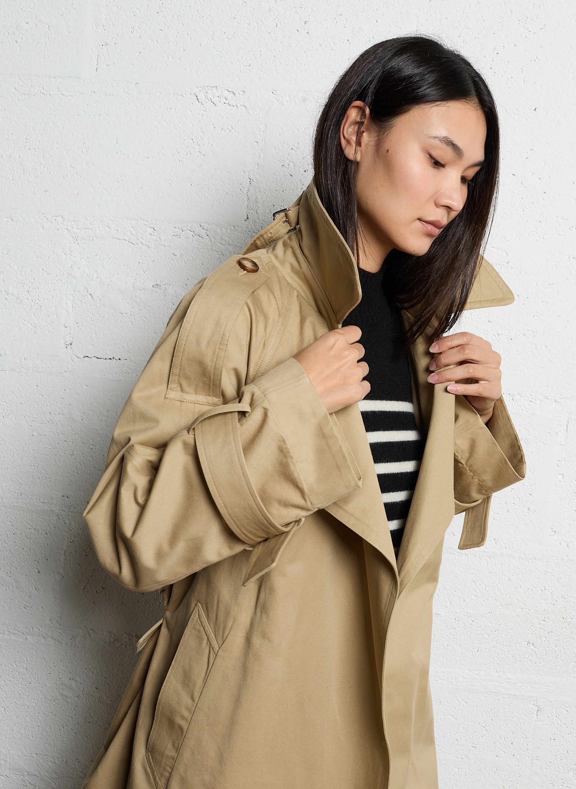 CARRIAGE - Trench long en coton | Beige