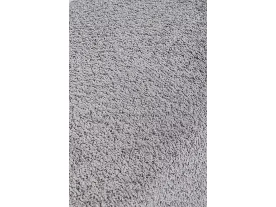 Banc en tissu effet bouclé gris clair, pieds en bois d'hévéa - DAYLA
