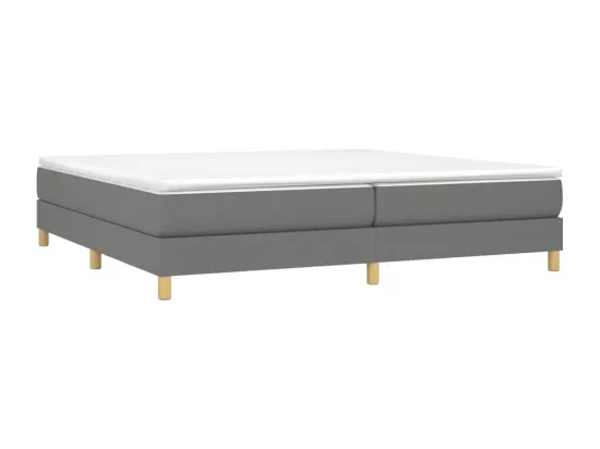 Sommier à lattes de lit Gris foncé 200x200 cm Tissu