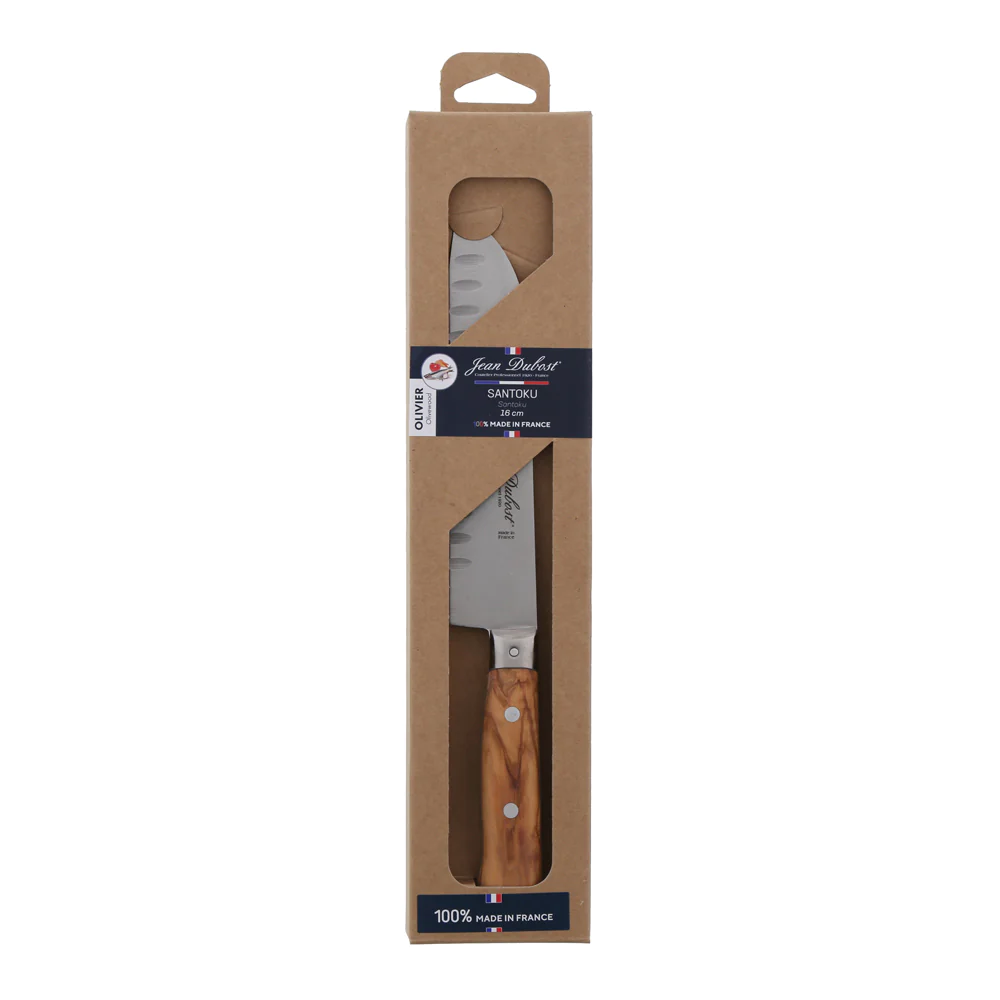 Couteau santoku en olivier 17 cm Jean Dubost