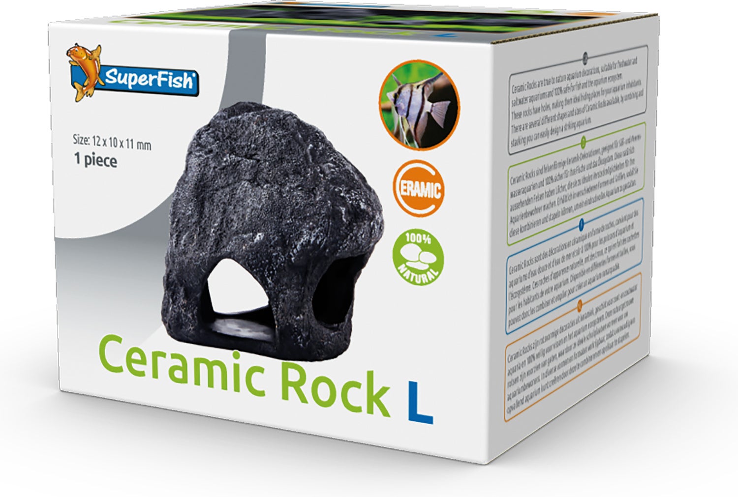 SuperFish aquarium decoratie rots grijs 11,9 x 10,5 x 13,4 cm