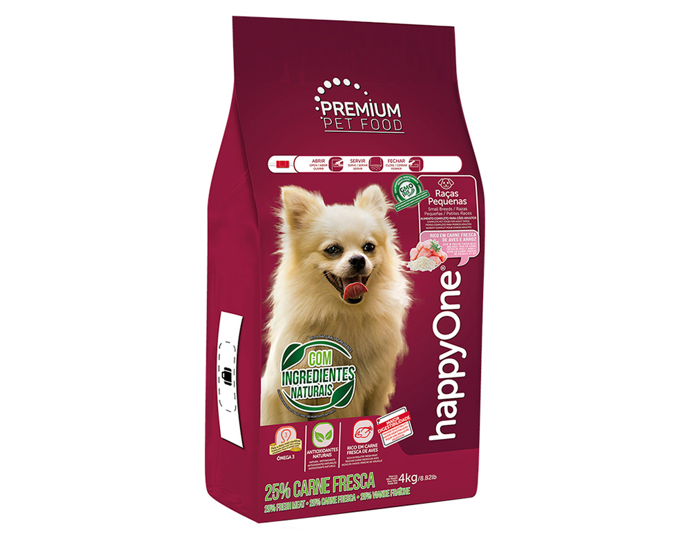 RAÇÃO PARA CÃO HAPPYONE PREMIUM RAÇAS PEQUENAS 4KG