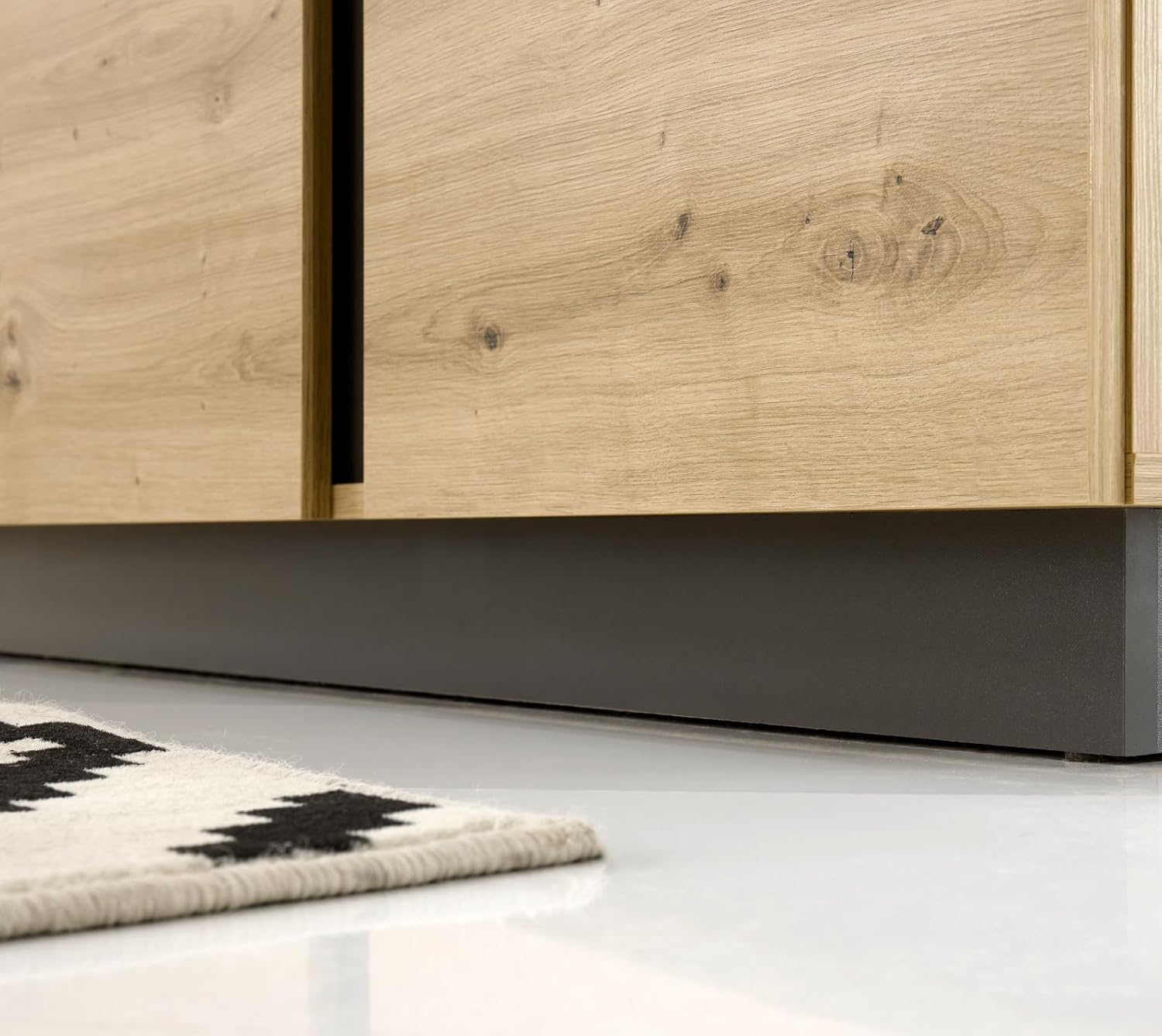 Wohnwand Schrankwand in Eiche Artisan und grau Graphit Wohnkombination 4-teilig Set 290 x 194 cm Louna (Set 1)