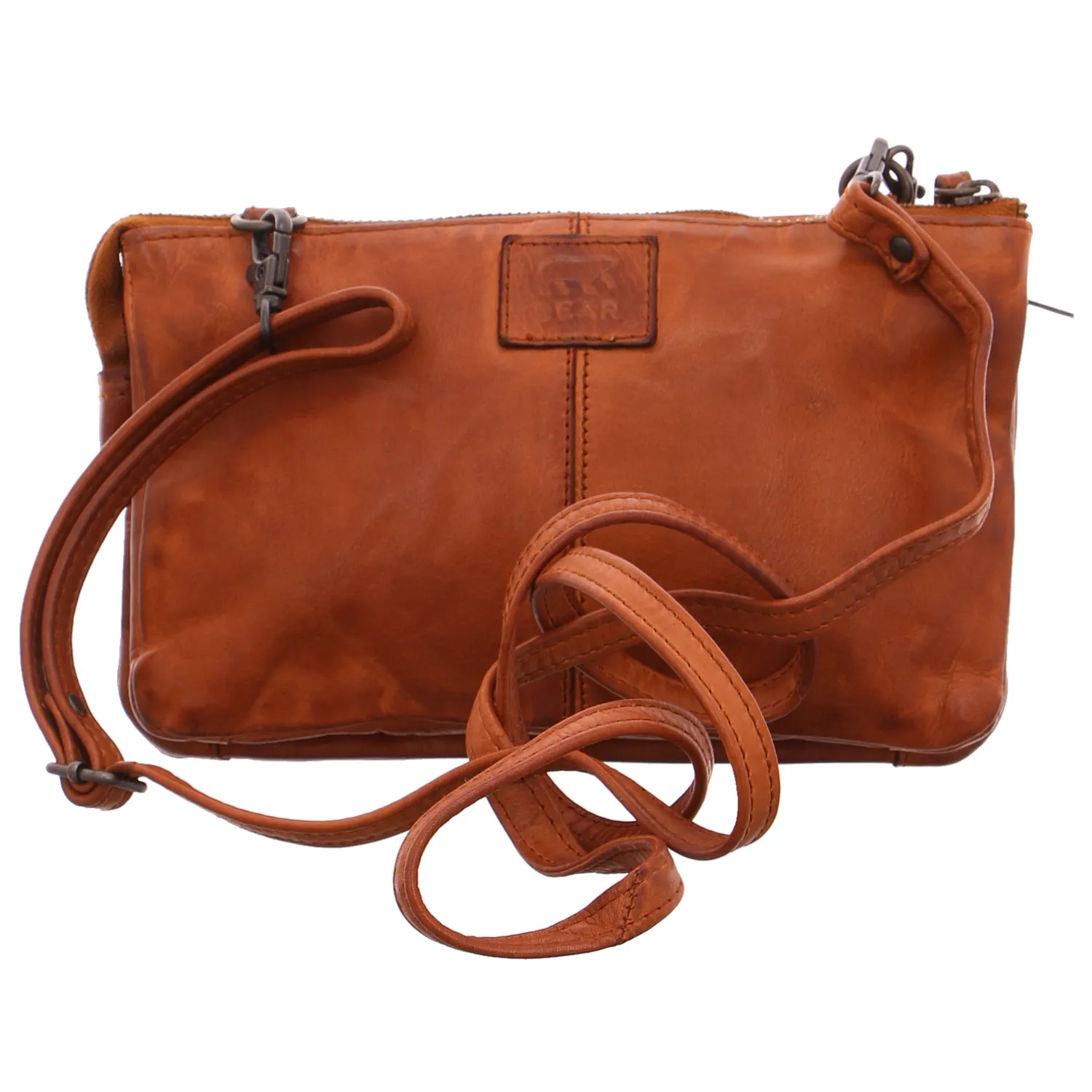 BEAR DESIGN Umhängetasche Cognac Leder