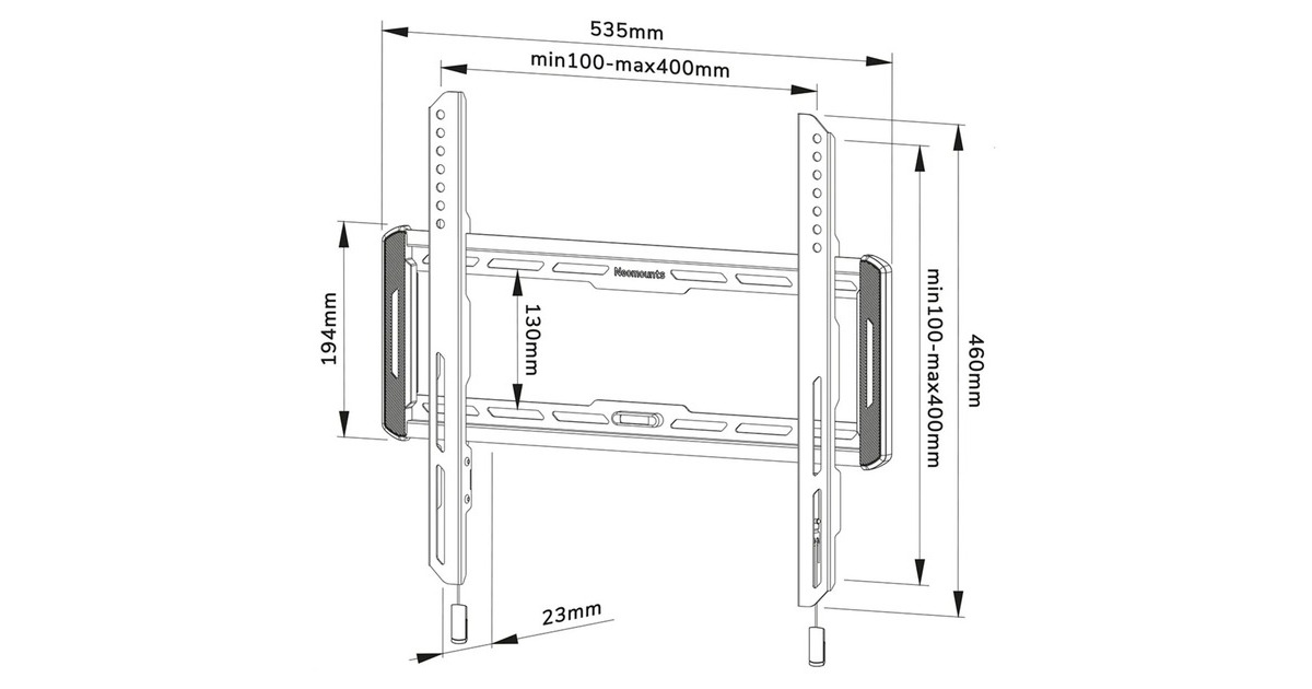 NeomountsWL30-550BL14 tv wandsteun wandmontage   (Zwart)
