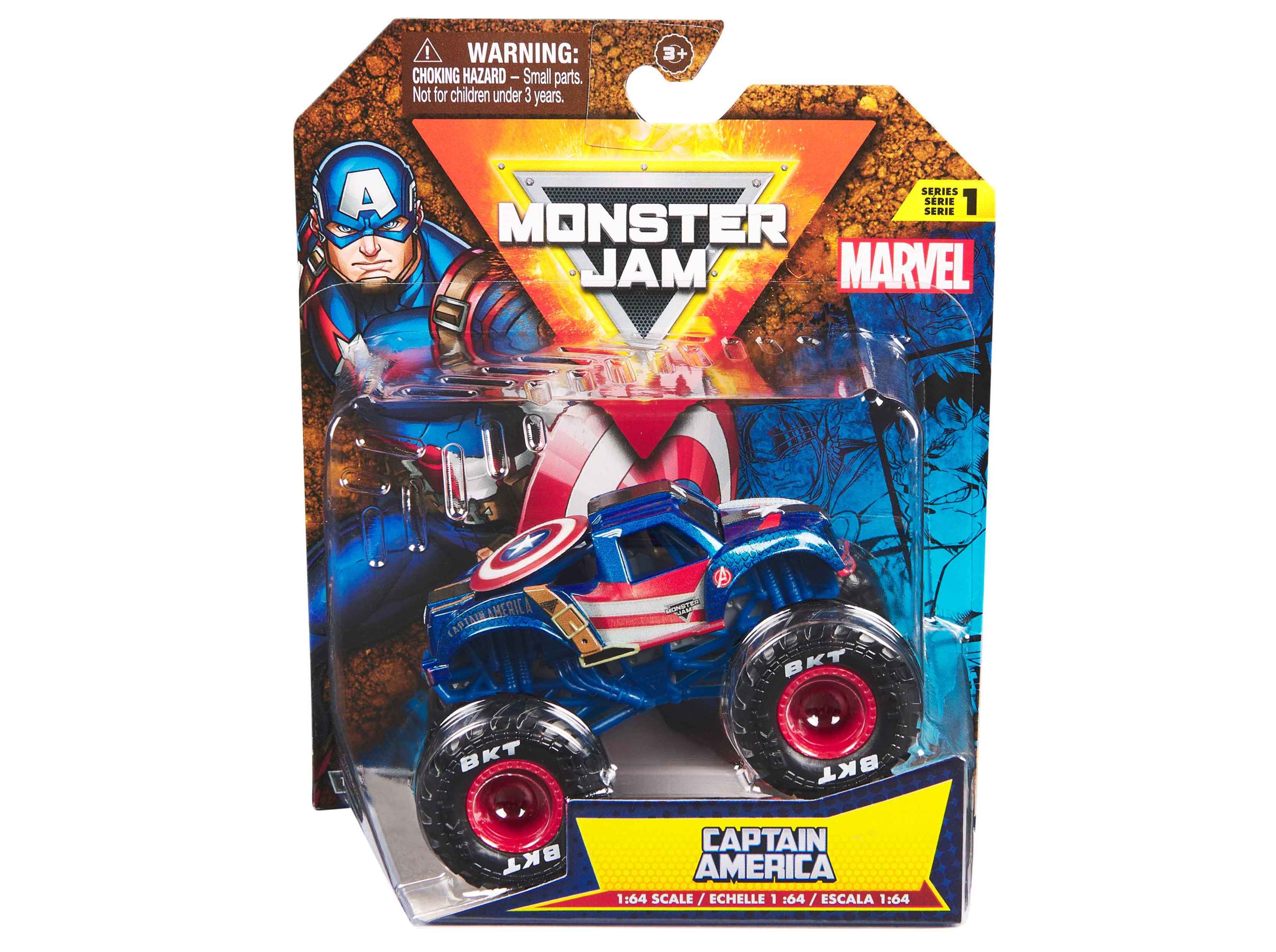 VEÍCULO MARVEL MONSTER JAM 1.64 MODELOS SORTIDOS