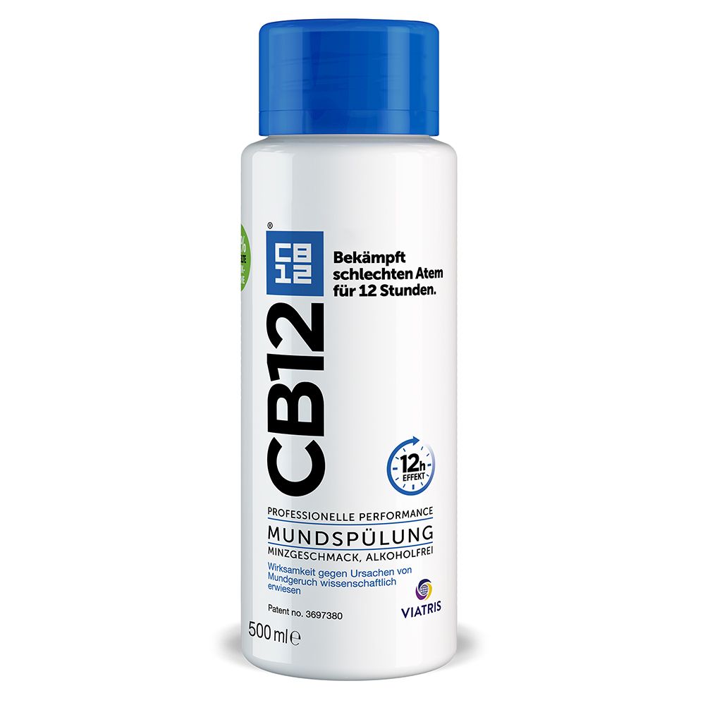 CB12 Mundspülung: Mundwasser mit Zinkacetat & Chlorhexidin gegen schlechten Atem & Mundgeruch